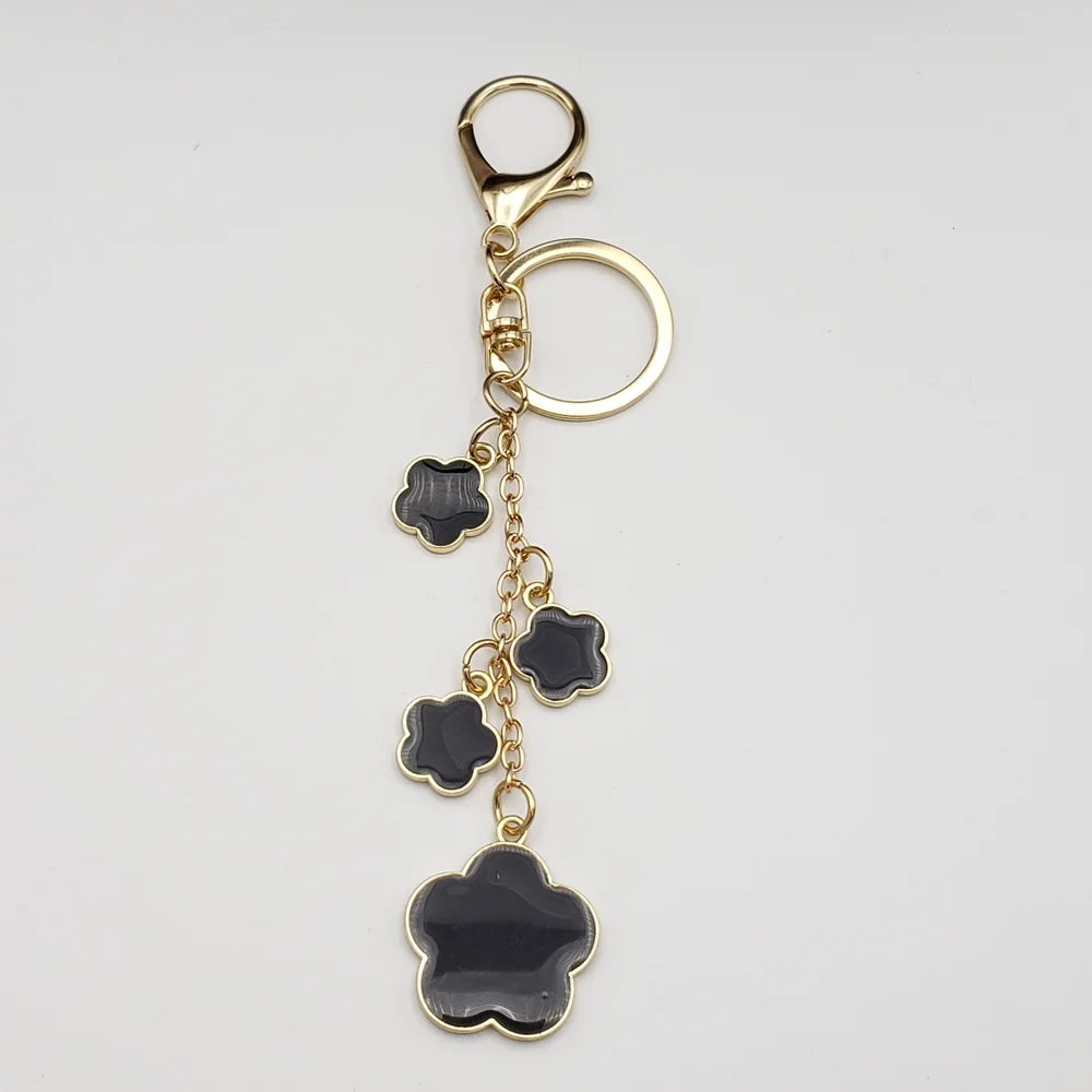 LV Gold Padlock Authentic 🔑 Luxury Bag Charm w/ Unbranded Flower Keychain - Picture 7 of 14